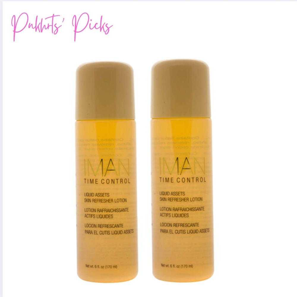Iman TIME CONTROL Liquid Assets Skin Refresher Lotion, Set of 2 (5.75oz)